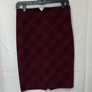 Express Plaid Pencil Skirt